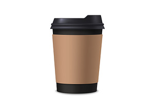 Realistic Empty Coffee Cup Template