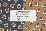 Scandinavian Floral Pattern, a Pattern Graphic by StudioGlouna (Thumbnail 1 of 11)