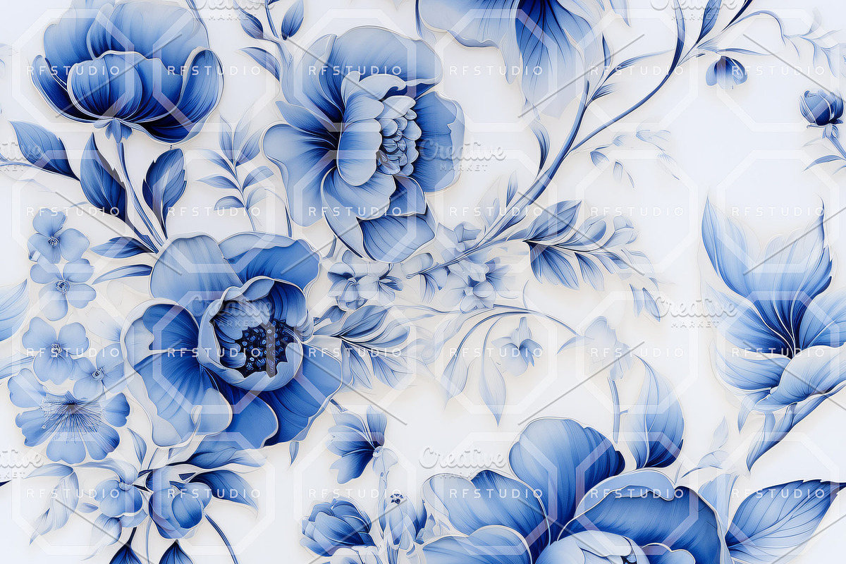 ROCAILLE CHINOISERIE. Seamlesss Pack, a Texture Illustration by RefinedFantasyStudio (Photo 4 of 9)