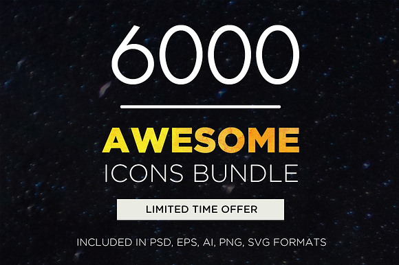 Awesome Icons Bundle 6000 Icons