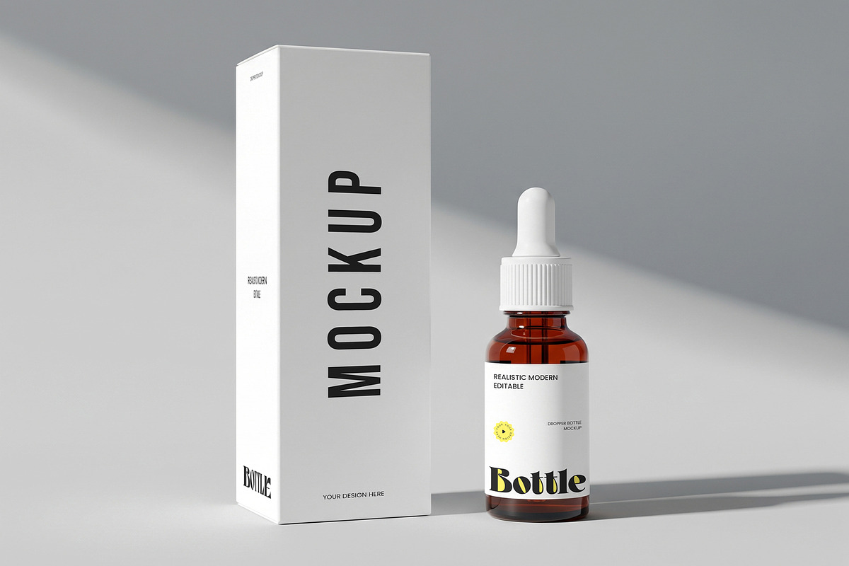 Dropper Bottle Mockup PSD Template, an Advertising Mockup by graphypix (Photo 1 of 4)
