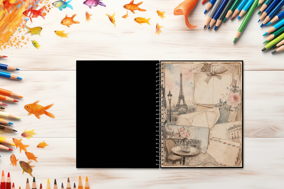 Vintage Travel Junk Journal Pages, a Background Graphic by LA Design (Photo 8 of 10)