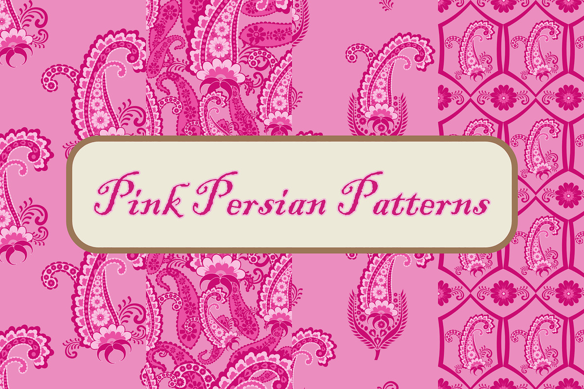 Pink Persian patterns, a Pattern Graphic by ThaiByGaew (Photo 1 of 3)
