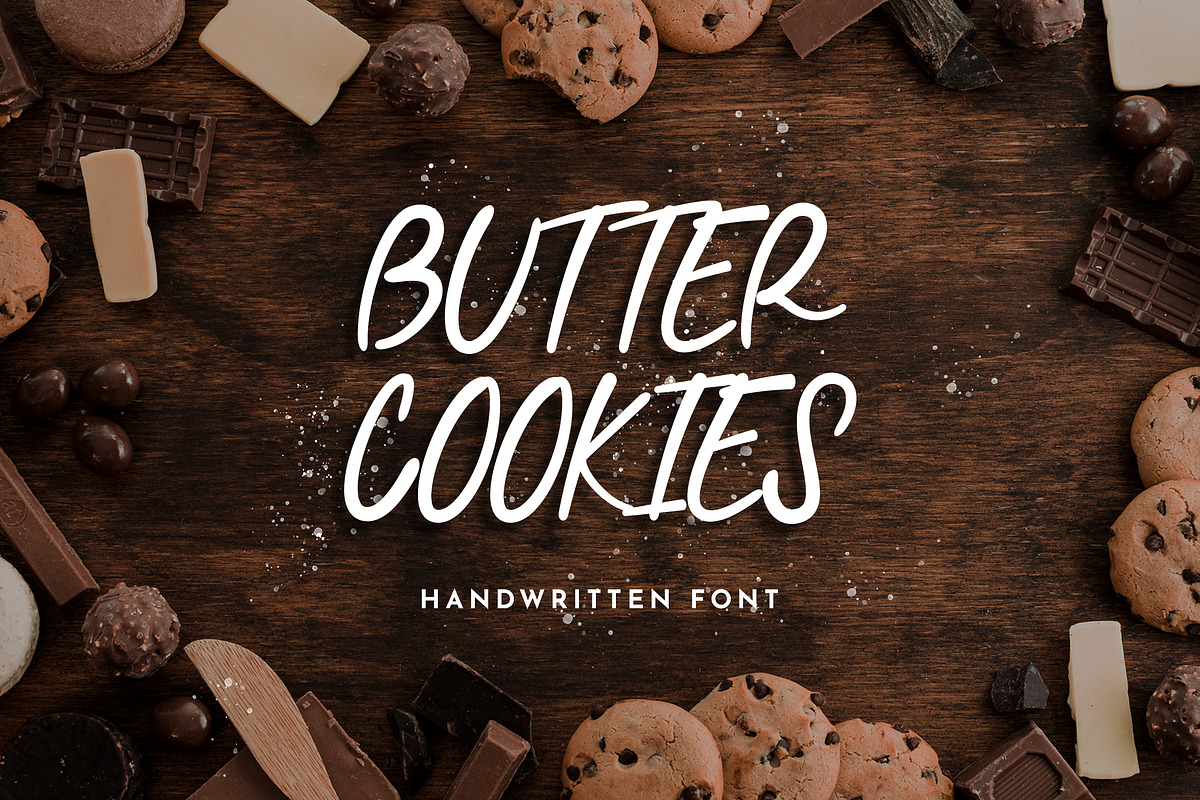 Butter Cookies Handwritten Font, a Handwritten Font by UICreative (Photo 1 of 5)