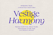 Vestige Harmony, a Serif Font by Attract Studio (Thumbnail 1 of 14)