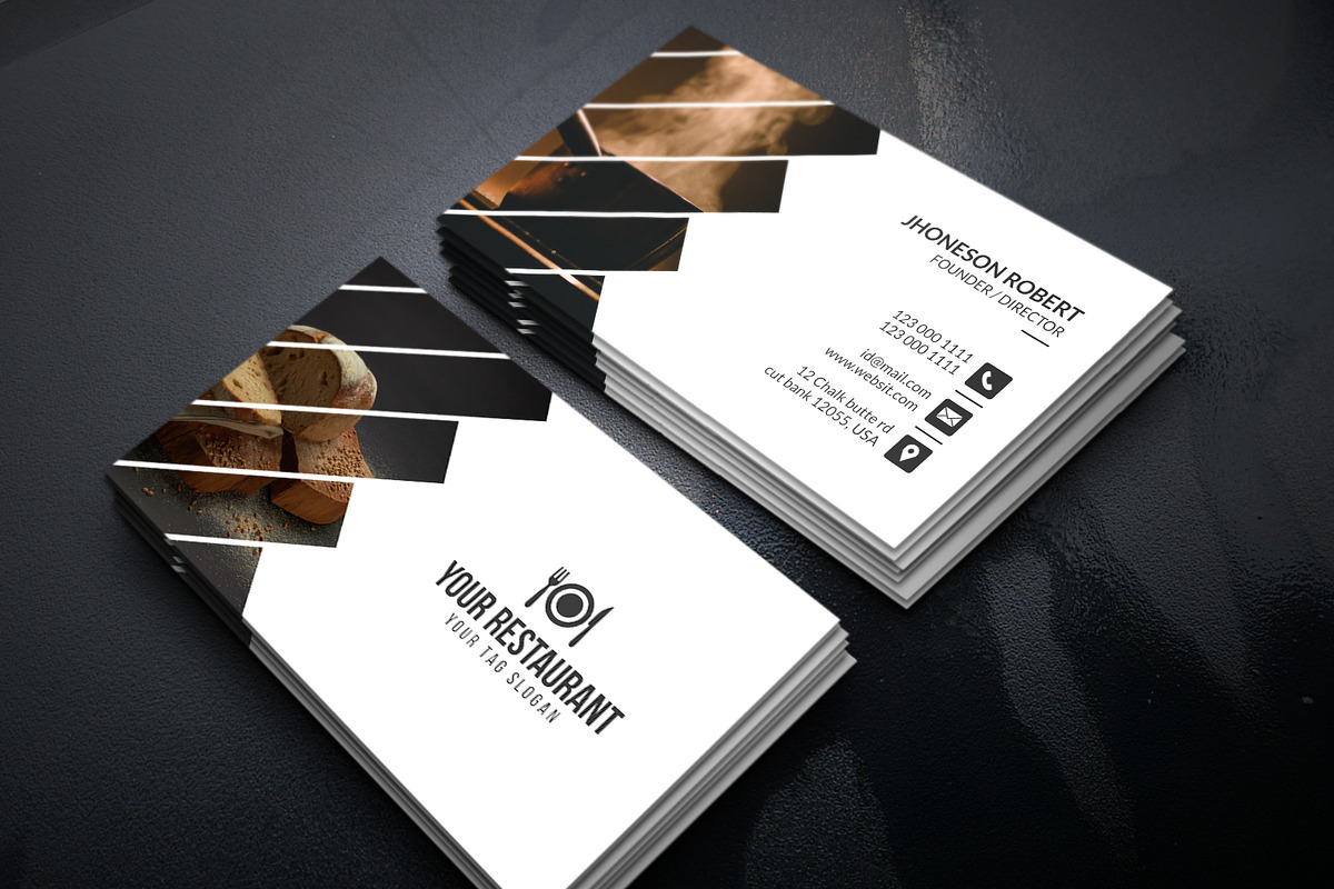 Restaurant/Food Business Card, a Business Card Template by Helal Shop (Photo 4 of 4)