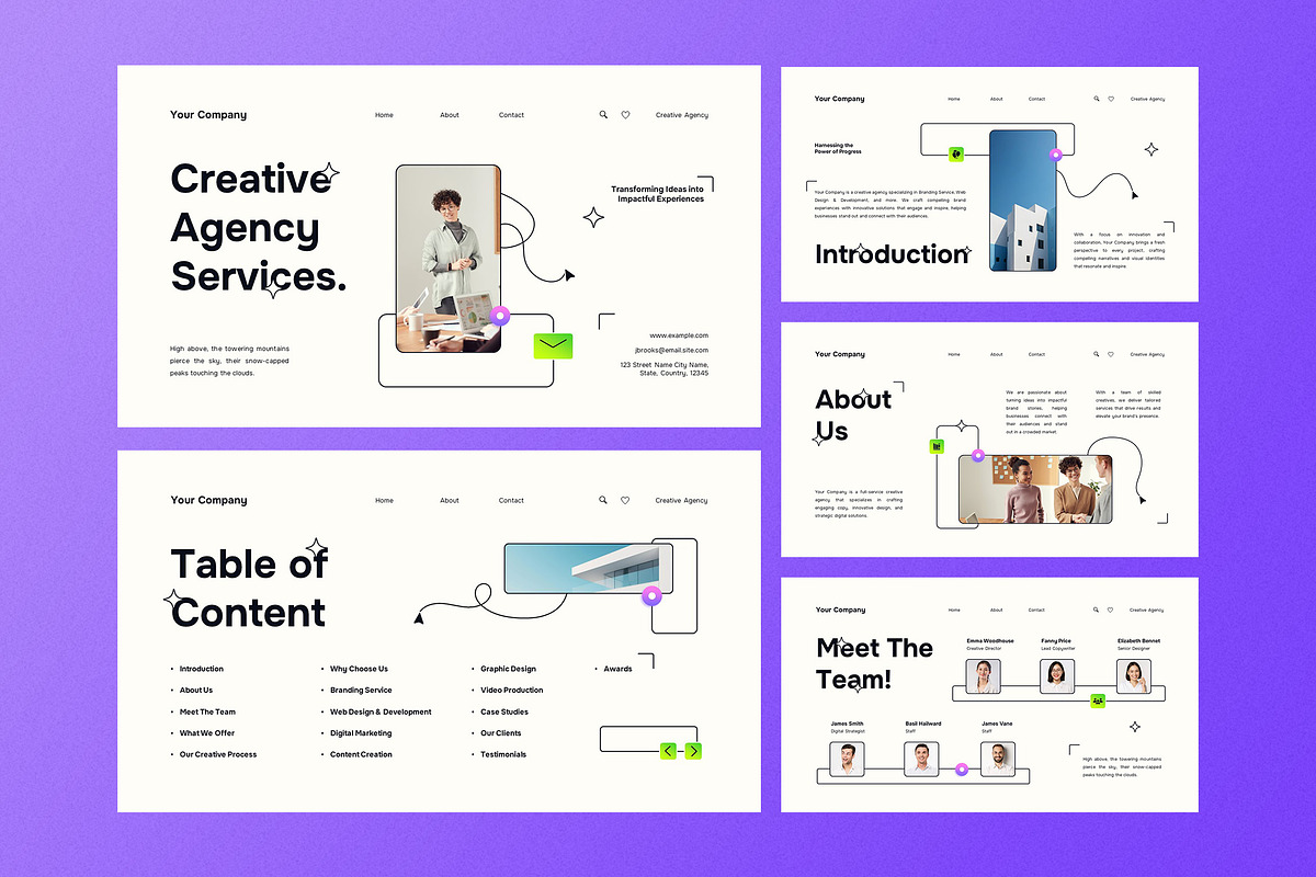 Cream Agency Services PPT, a Presentation Template by Aiyari Graphic (Photo 2 of 5)
