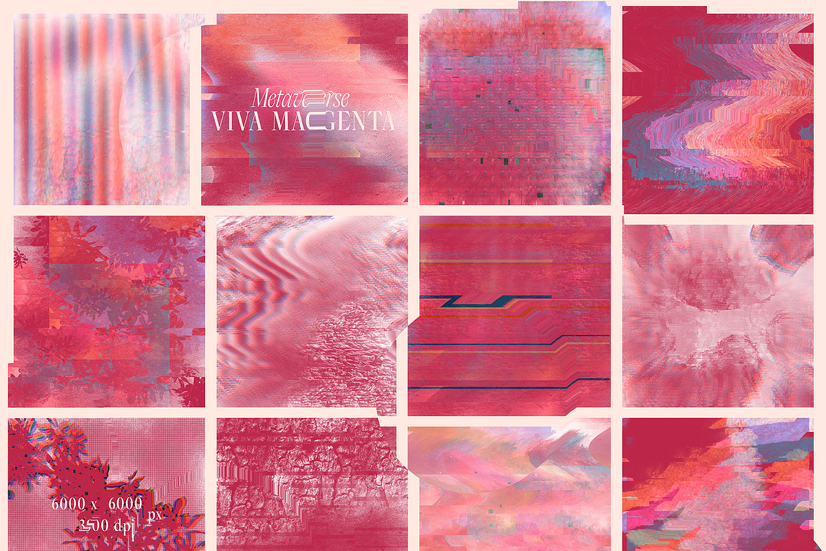 Viva Magenta Textured Collection, a Texture Graphic by Julia Dreams (Photo 5 of 10)