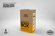 Paper Oatmeal Box Packaging Mockup, a Cups & Container Mockup by INCDesign (Thumbnail 6 of 14)