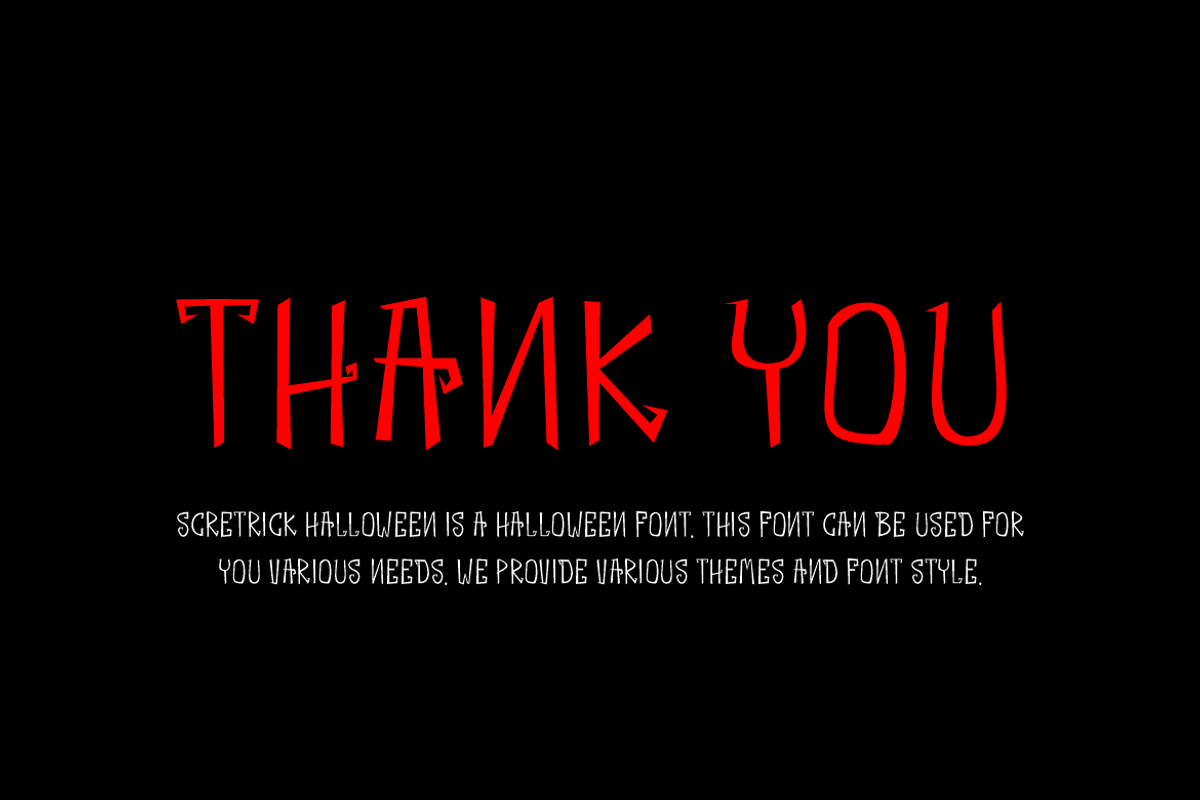 Scretrick Halloween Font, a Sans Serif Font by Iqsiart Studio (Photo 6 of 6)