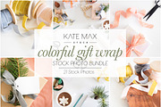 Colorful Gift Wrap Stock Photo Bundl, a Pens & Pencil Mockup by Styled Stock House (Thumbnail 1 of 3)