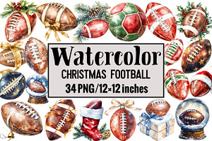 Christmas Football, an Illustration by Design Market