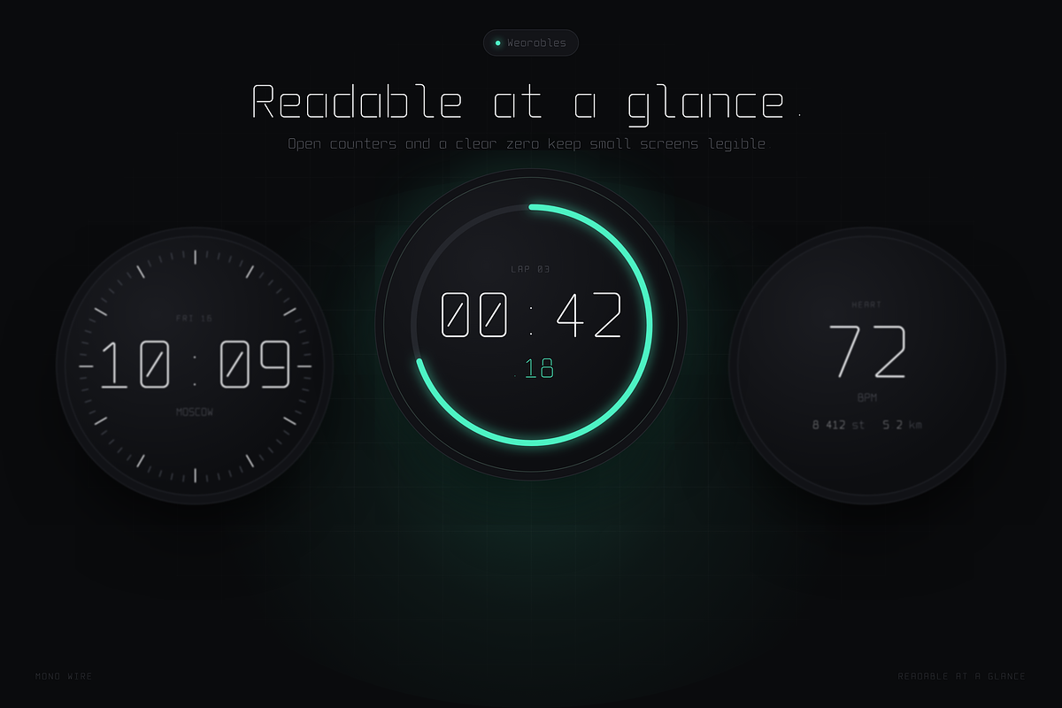 Mono Wire - Minimal Monospace Type, a Sans Serif Font by HipFonts (Photo 23 of 26)