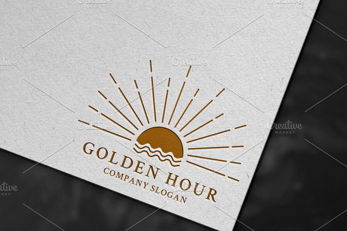 Golden Hour Sun Logo Template, a Branding & Logo Template by Pentaclay (Photo 2 of 4)