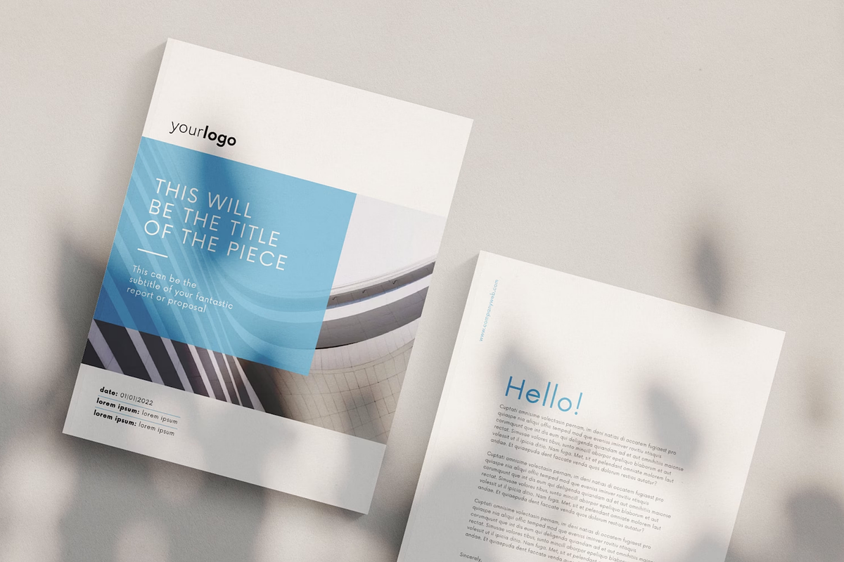 Minimal Report Template Canva, a Brochure Template by frommakertomaker (Photo 3 of 6)