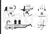 Retro Groovy Tech Characters Pack, a Decorative Illustration by IMG Visuals (Thumbnail 5 of 8)