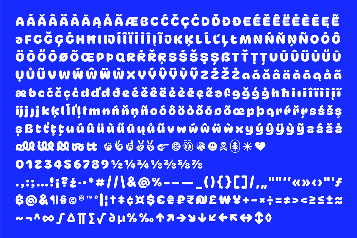 Roond – A rounded, organic typeface, a Sans Serif Font by Grafik Studio Balua (Photo 6 of 9)