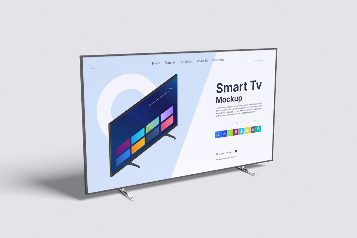 Smart TV Mockup Bundle Set, a Wearable Device Mockup by Rielismee (Photo 5 of 5)