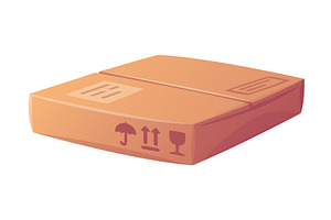 Cardboard Box as Paper Packaging, an Object Illustration by TopVectors