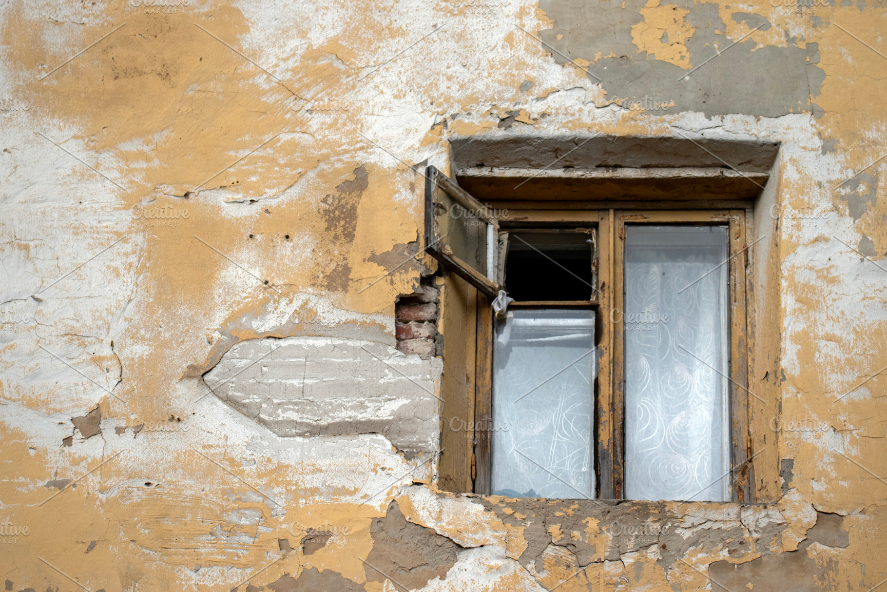 A fragment of house wall and window, an Architecture Photo by Schreibikus
