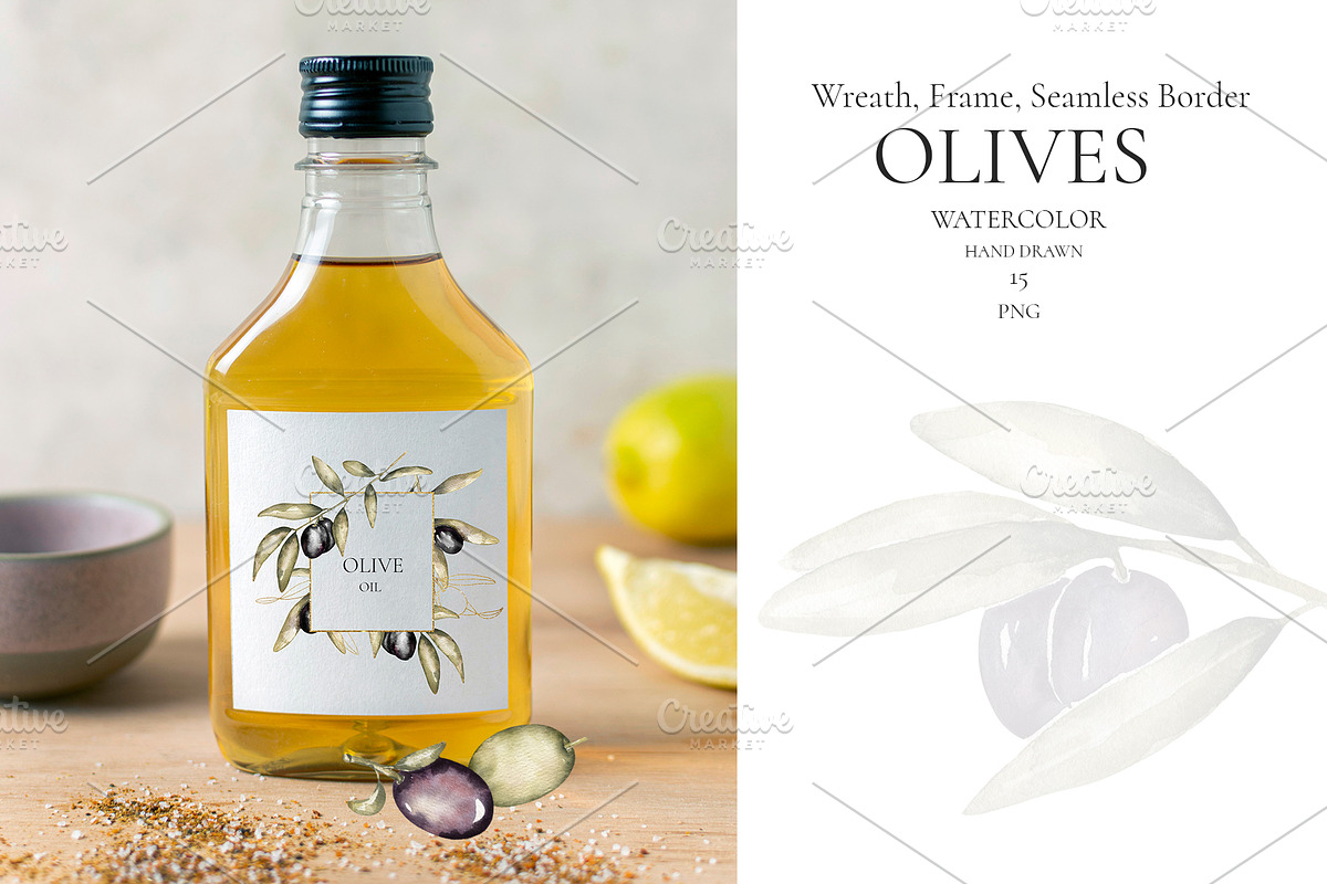 Watercolor Olives collection, a Graphic by MayaNavits (Photo 14 of 25)