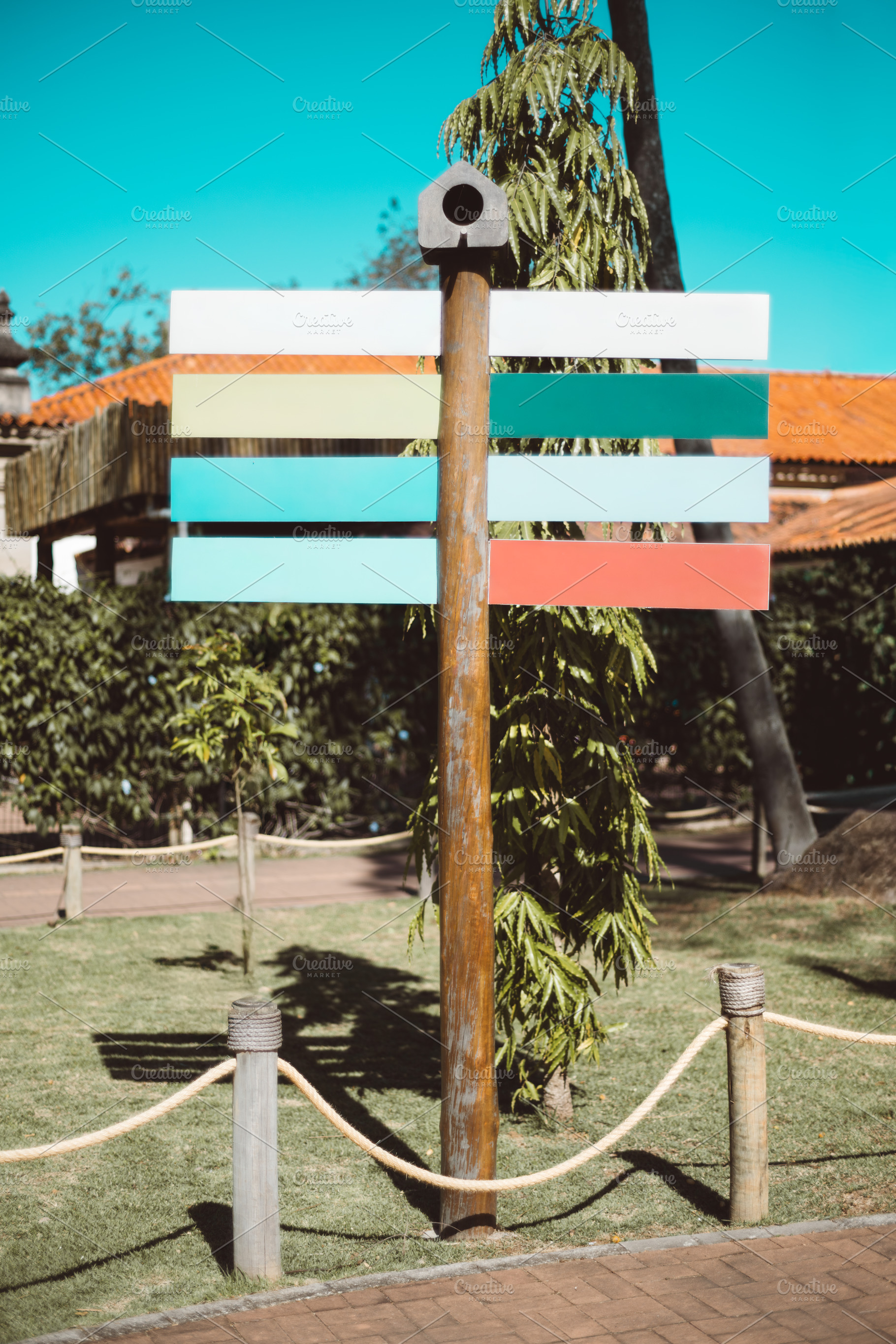 Blank wooden sign mock-up, a Business Photo by SkyNext