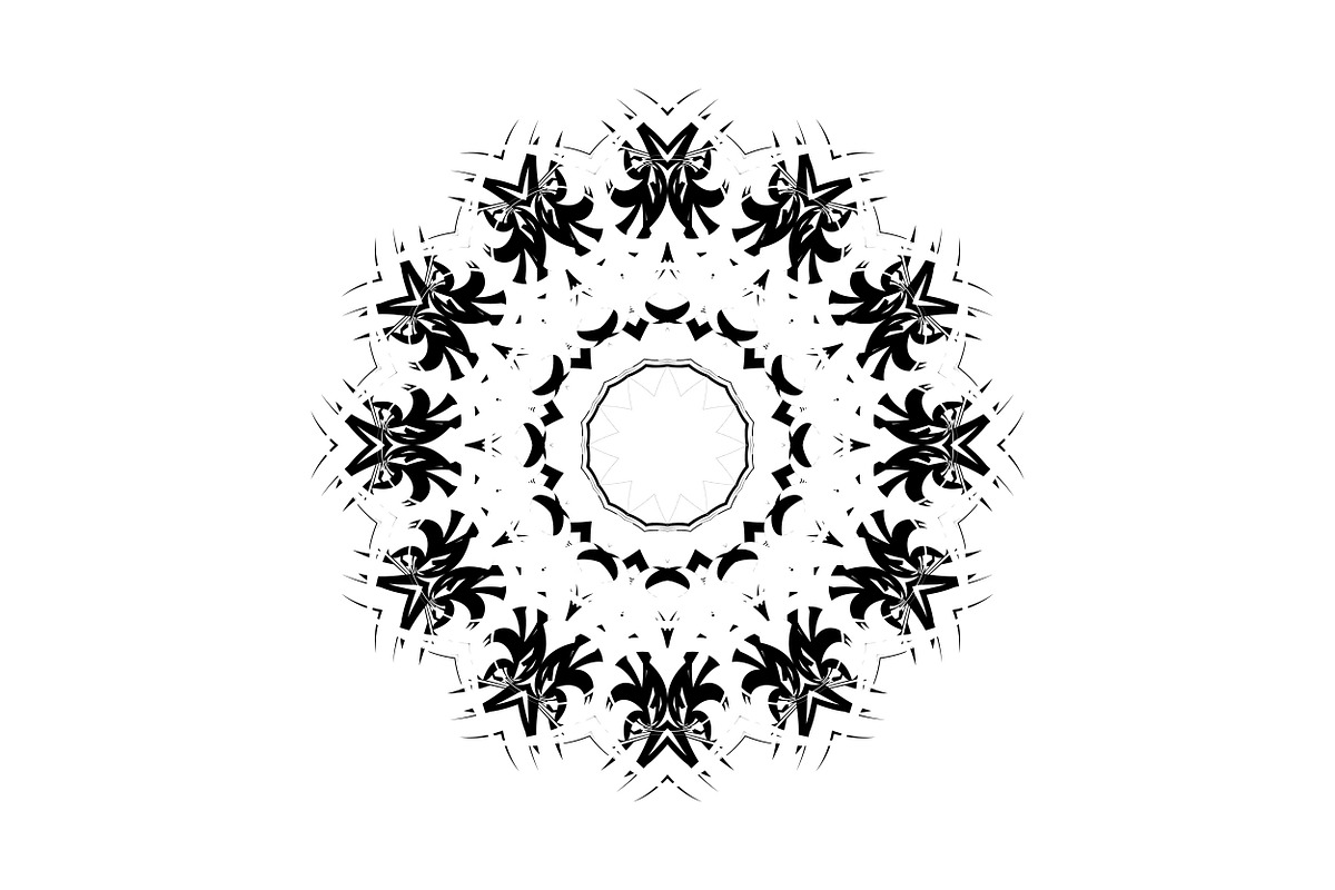 Black White Mandala Illustration Set, a Decorative Illustration by NJ Himel (Photo 89 of 101)