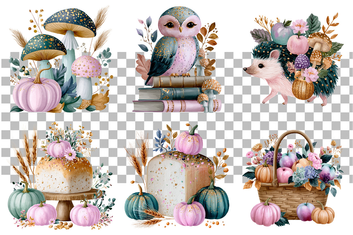 Fall Cottagecore Clipart Set, a Seasonal Illustration by Daily.Designs (Photo 3 of 5)