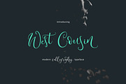 West Cousin Typeface, a Script Font by Thirtypath Studio (Thumbnail 1 of 11)
