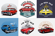 Classic Car Vector Pack vol 2, a Transportation Illustration by The BolzStudio (Thumbnail 2 of 10)