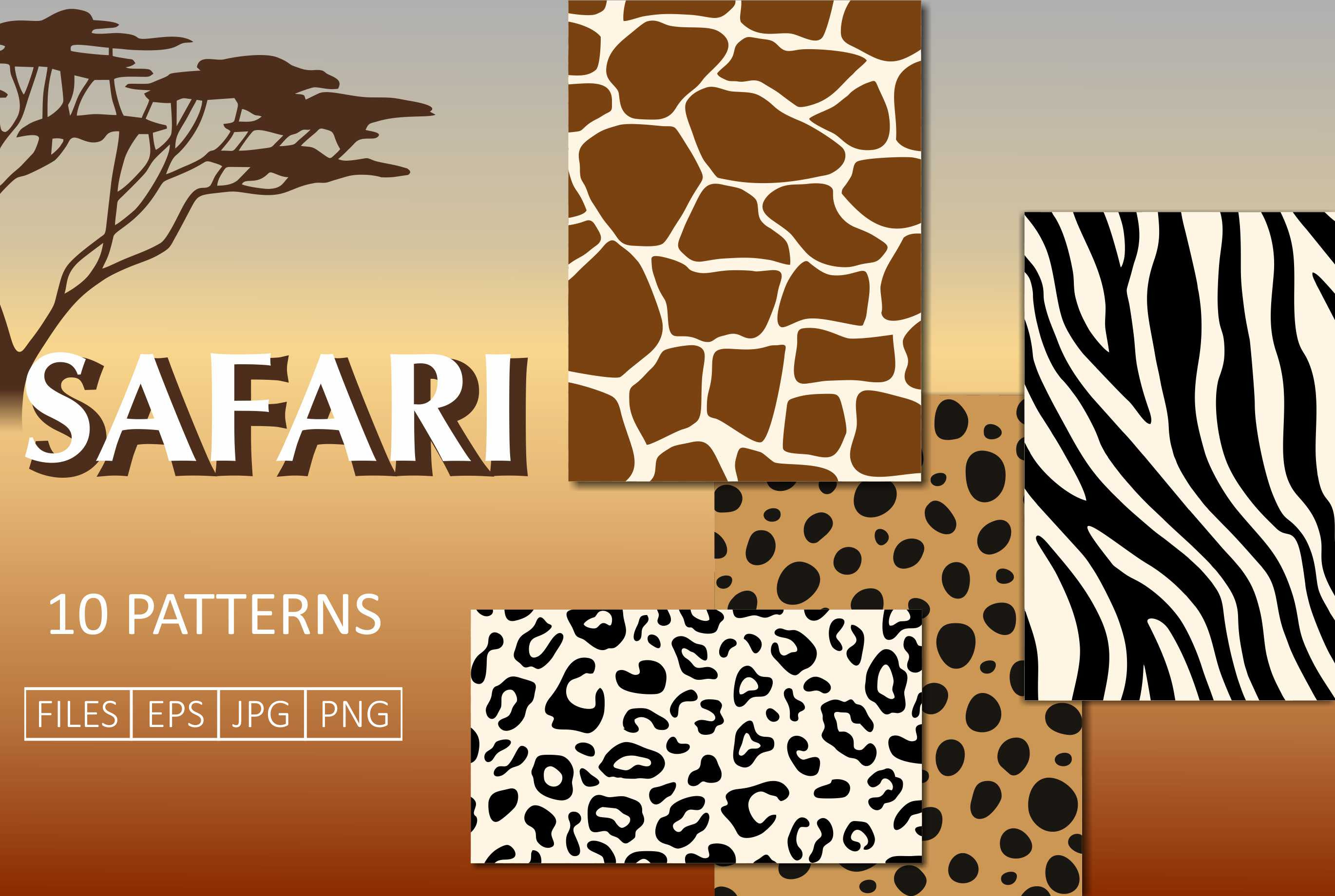 Safari seamless Patterns, a Pattern Graphic by Part of the Art