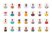 Set of diverse people avatars, a Person Illustration by Yayasya (Thumbnail 3 of 3)