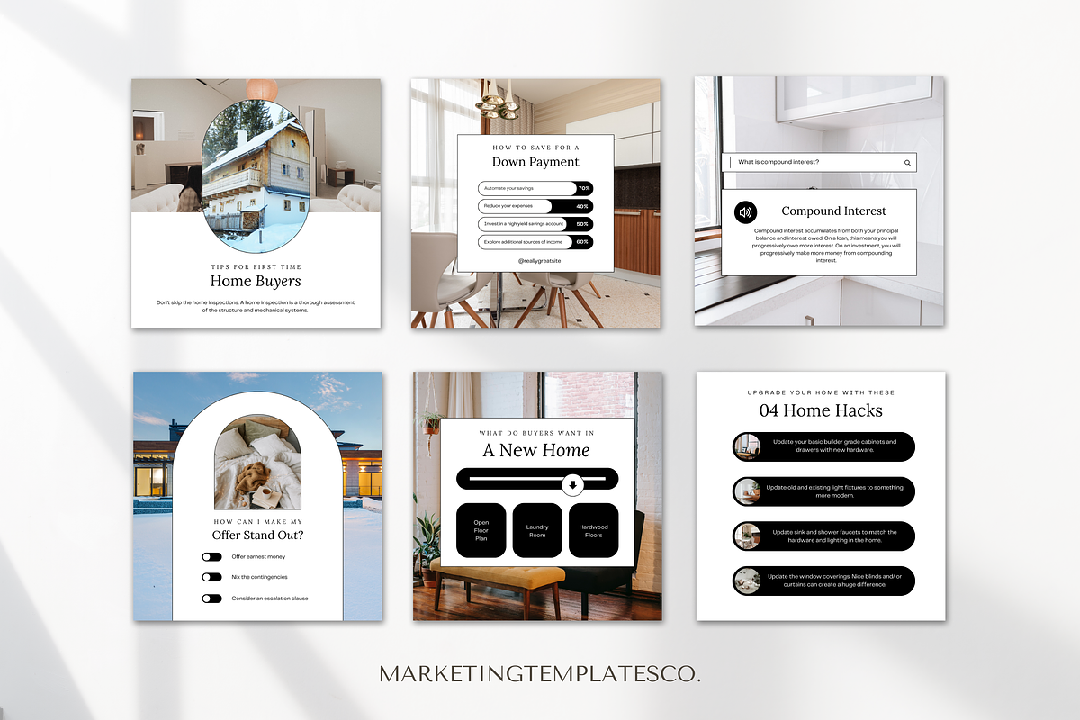 January Real Estate Instagram Posts, a Social Media Template by Marketing Templates Co. (Photo 3 of 9)