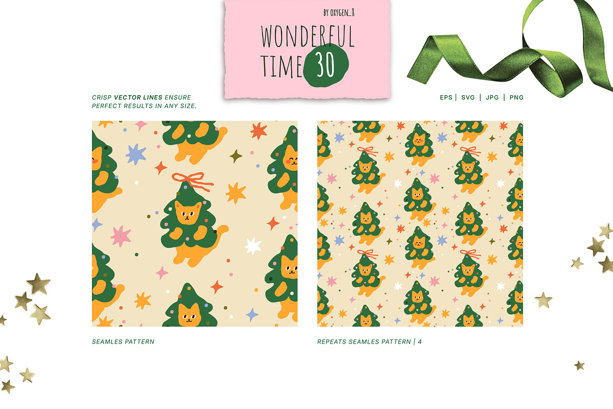 Wonderful Time. Seamless Patterns, a Pattern Graphic by oxygen_8 (Photo 2 of 9)