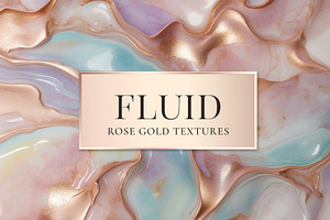 Fluid Rose Gold Marble Textures