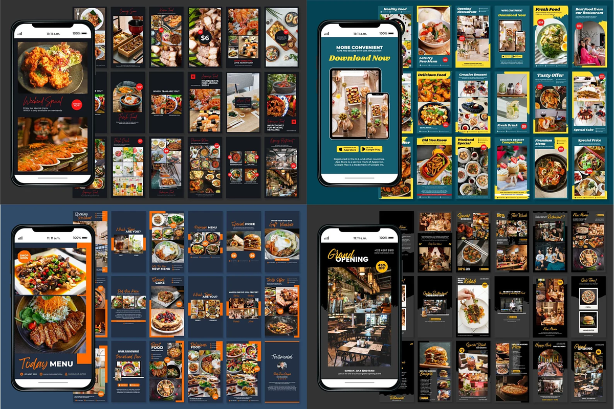 Design Bundle Restaurant Template, a Social Media Template by IXIVENCI STUDIO (Photo 9 of 13)