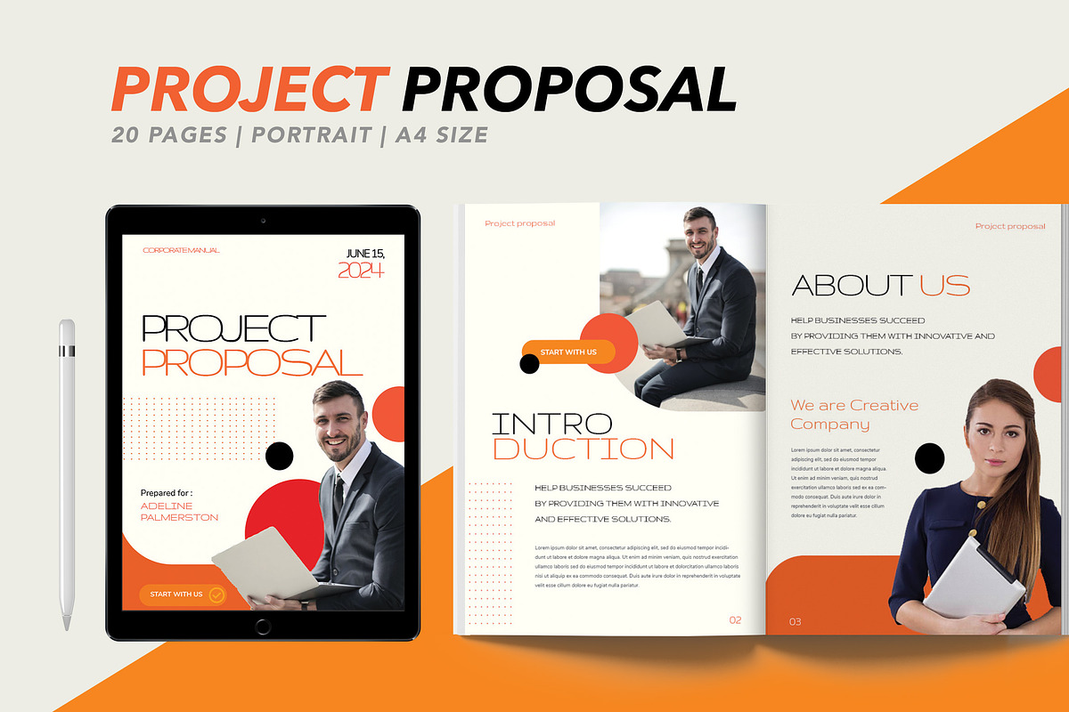 Business Project Proposal Template, a Magazine Template by TMint Play (Photo 1 of 6)