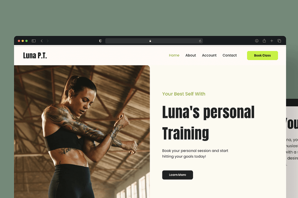 Personal Trainer Fitness Wix Website, a Wix Template by Emilia.Co Design Studios (Photo 2 of 6)