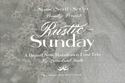 Rustic Sunday Editorial Font Trio, a Script Font by Letterhend Studio (Thumbnail 1 of 10)
