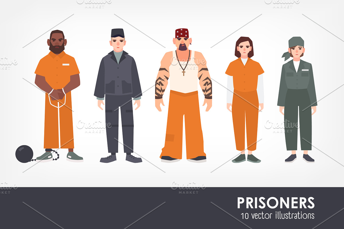 Police station or jail with people, a Person Illustration by Good Studio (Photo 1 of 3)