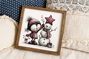 Whimsical Penguin Christmas Clipart, an Illustration by Libby Wishes (Thumbnail 7 of 7)