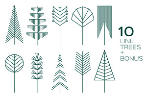 Line Trees Set + Bonus