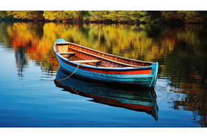 fishing boat lake ai generated, a Sports & Recreation Photo by pikepicture