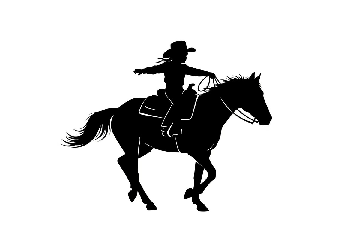 Western Cowboy Horse Silhouette Bund, an Illustration by Designs_River (Photo 29 of 51)