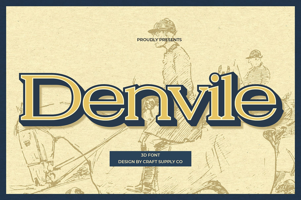 Denvile 3D, a Serif Font by Craft Supply Co. (Photo 1 of 8)