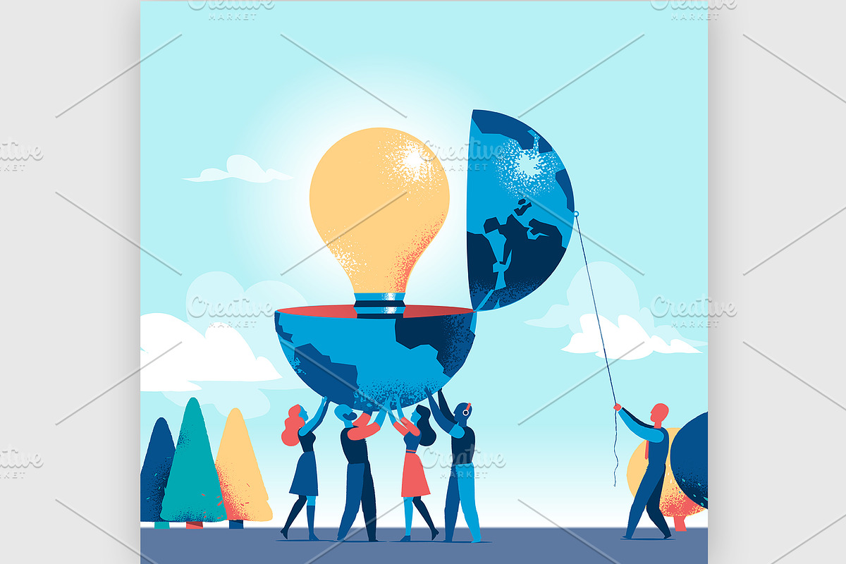 15 Vector World Illustrations, a Person Illustration by Hurcastock! (Photo 15 of 16)