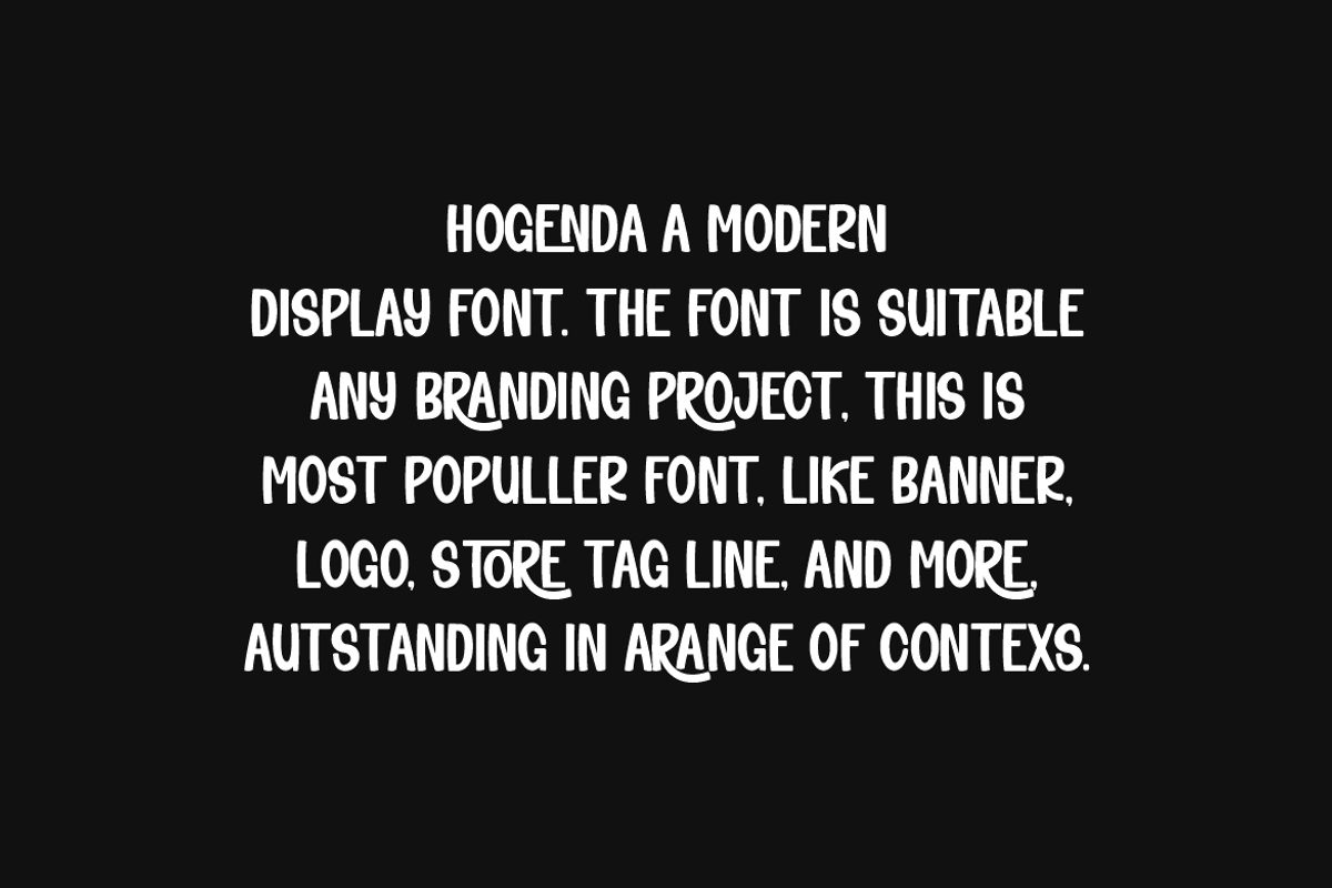 Hogenda - Block Font, a Sans Serif Font by Iqsiart Studio (Photo 2 of 7)