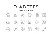 Set line icons of diabetes, an Outline Icon by motorama (Thumbnail 1 of 2)