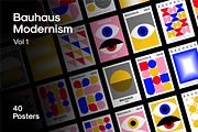 40 Bauhaus Posters Vector Set, a Poster Template by PixelMind (Thumbnail 1 of 8)