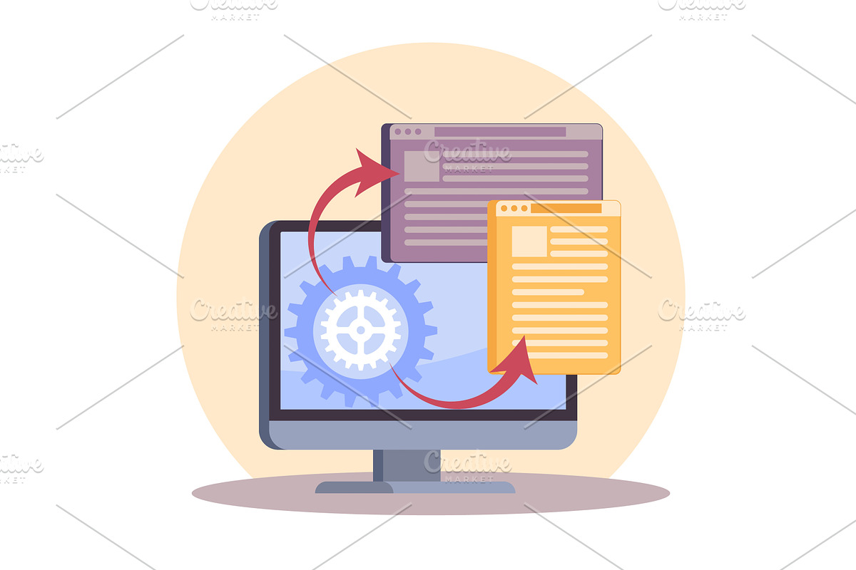 Dynamic action protocol. Workflow, a Technology Illustration by YummyBuum